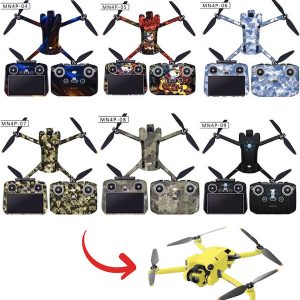 Autocollant Sticker Film de Protection Waterproof pour drone DJI Mini 4 Pro + Radiocommande DJI RC 2 / RC-N2 – Surface Complète