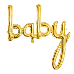 Déco Baby Shower – Ballon « Baby » – Or