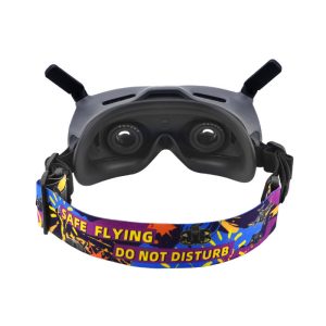 Bandeau Imprimé Ajustable avec Emplacement Batterie pour DJI FPV Goggles V2 / Goggles 2 (drones DJI FPV / Avata)