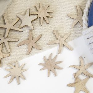 Confettis de table – Etoile de Mer – Bois