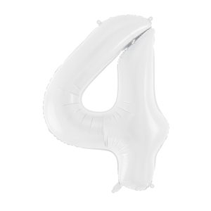 Ballon Géant chiffre 4 – Blanc