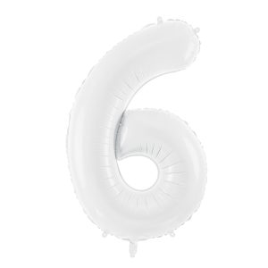 Ballon Géant chiffre 6 – Blanc