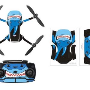 Kit Autocollants Stickers Protecteurs Drone Télécommande Waterproof en PVC pour Mavic Mini – REQUIN BLEU