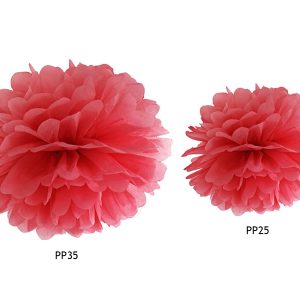 Pompon papier de soie – Rouge – 25 cm