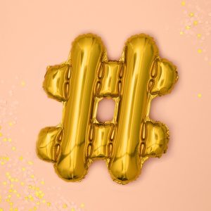 Ballon Hashtag – # Or