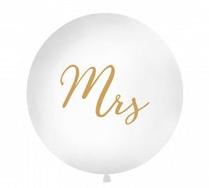 Ballon géant mariage – Mrs – Or