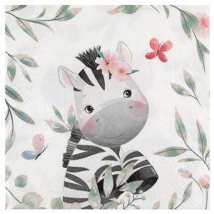 Serviette « Explorateur » Thème Safari – Lot de 20